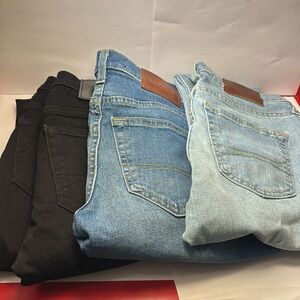 Hollister California Black and Blue Denim Jeans